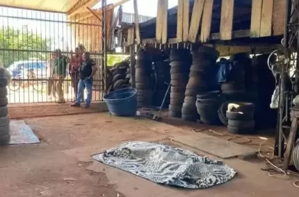 VINGANÇA: Homem é executado a tiros dentro de borracharia na frente da família