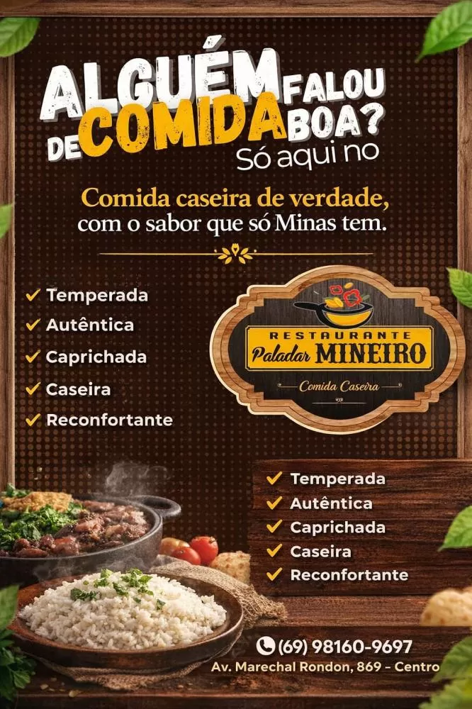  Restaurante Paladar Mineiro aposta na tradição e conquista o público com comida caseira de verdade