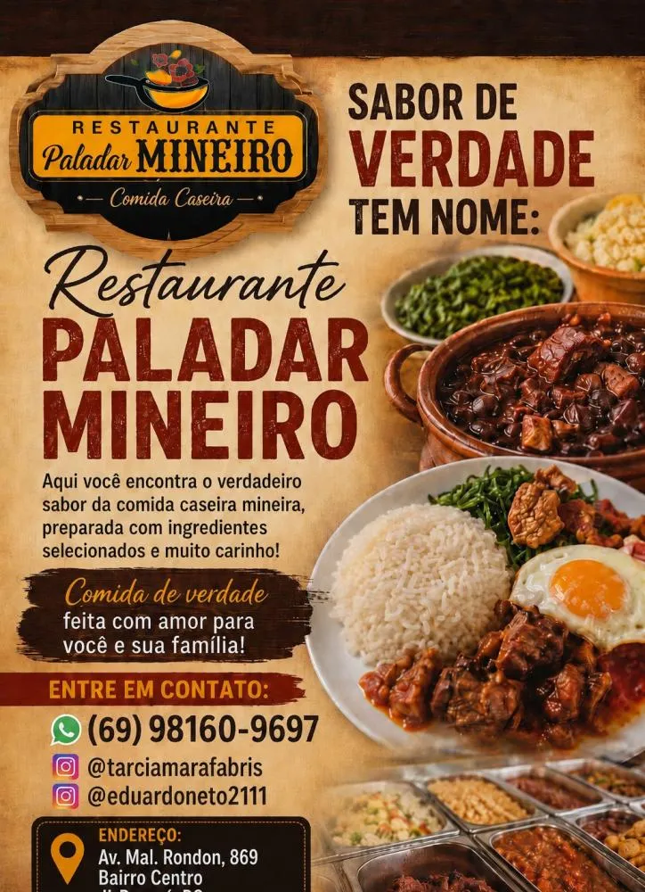 Sabor de verdade tem nome: Restaurante Paladar Mineiro