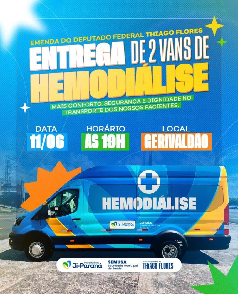Prefeitura de Ji-Paraná entrega vans para transporte de pacientes em hemodiálise