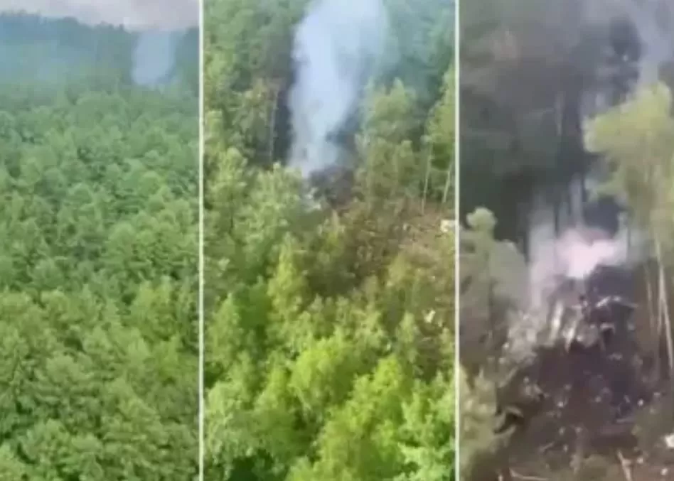Avião comercial com dezenas de passageiros cai na Rússia; VÍDEO mostra local da queda