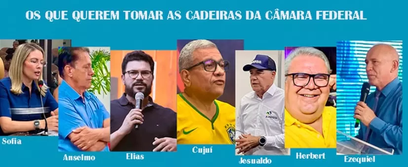 VÊM AÍ NOMES MUITO FORTES, QUERENDO OCUPAR AS CADEIRAS DA NOSSA BANCADA FEDERAL NA CÂMARA