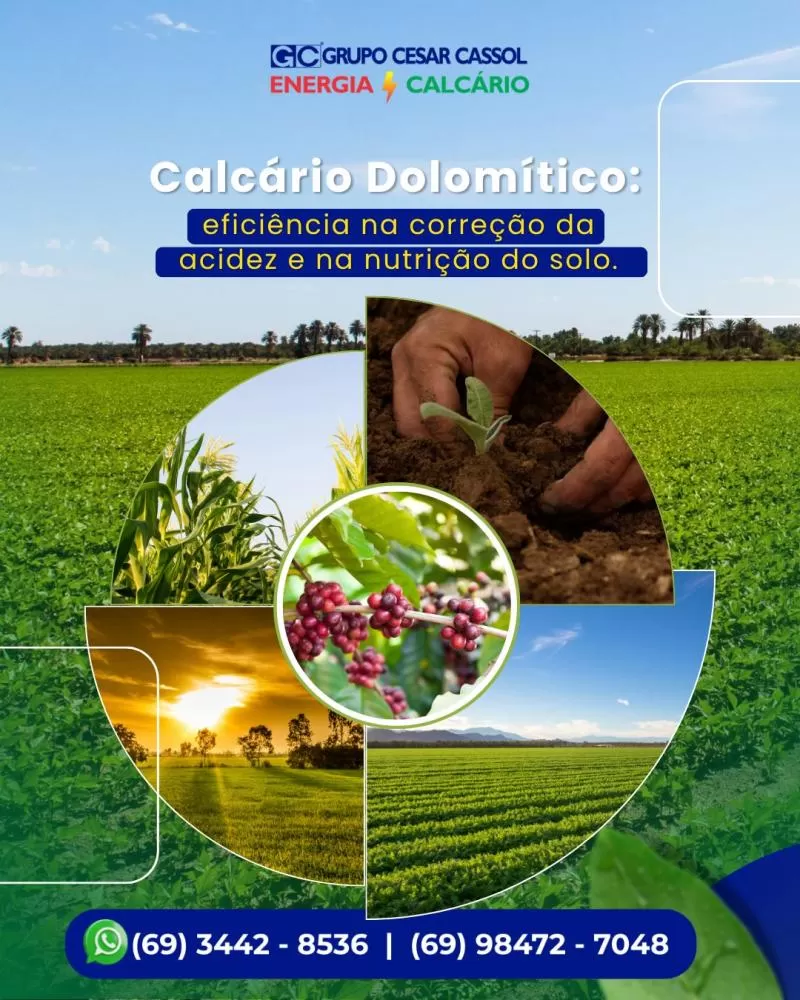 Grupo Cesar Cassol impulsiona a produção agrícola com Calcário Dolomítico