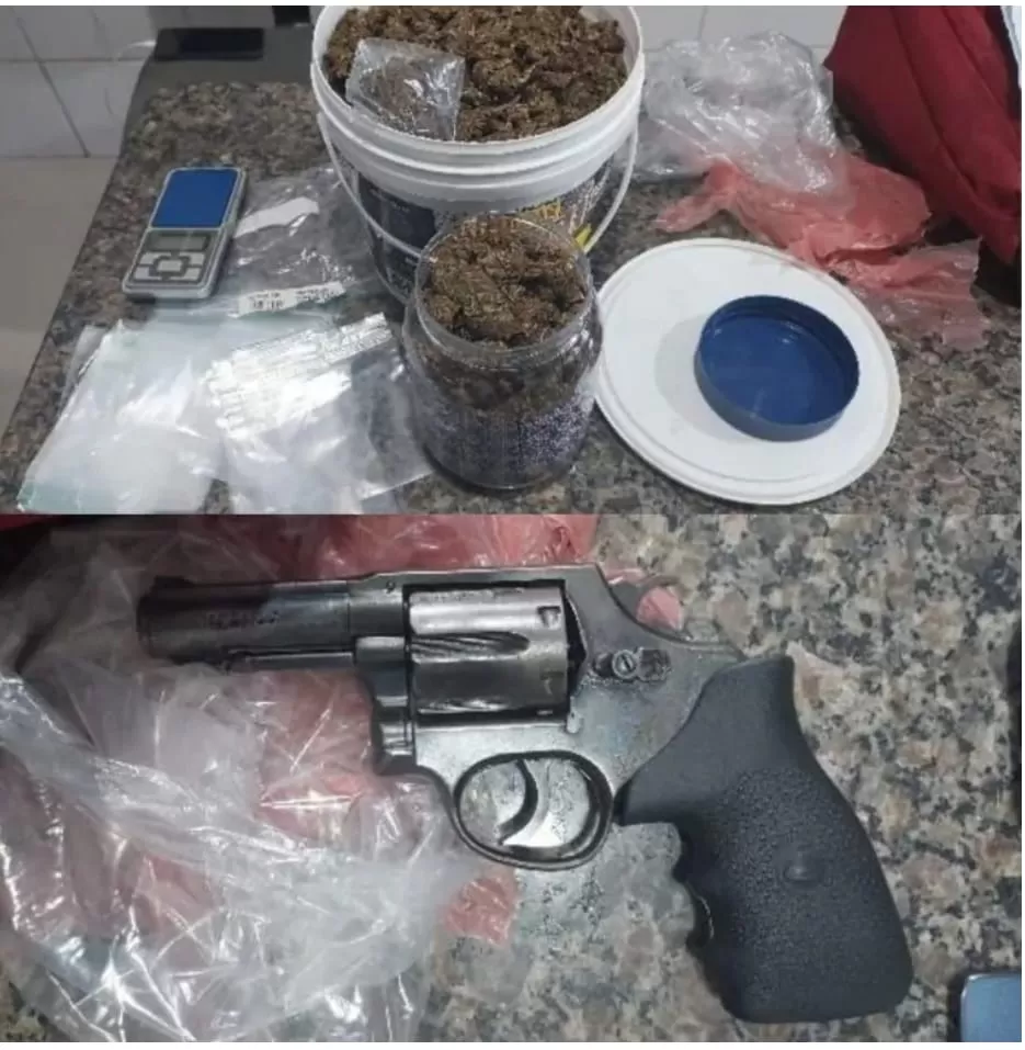 Falsa comunicação de crime termina com apreensão de arma e drogas após ação da PM em Ariquemes