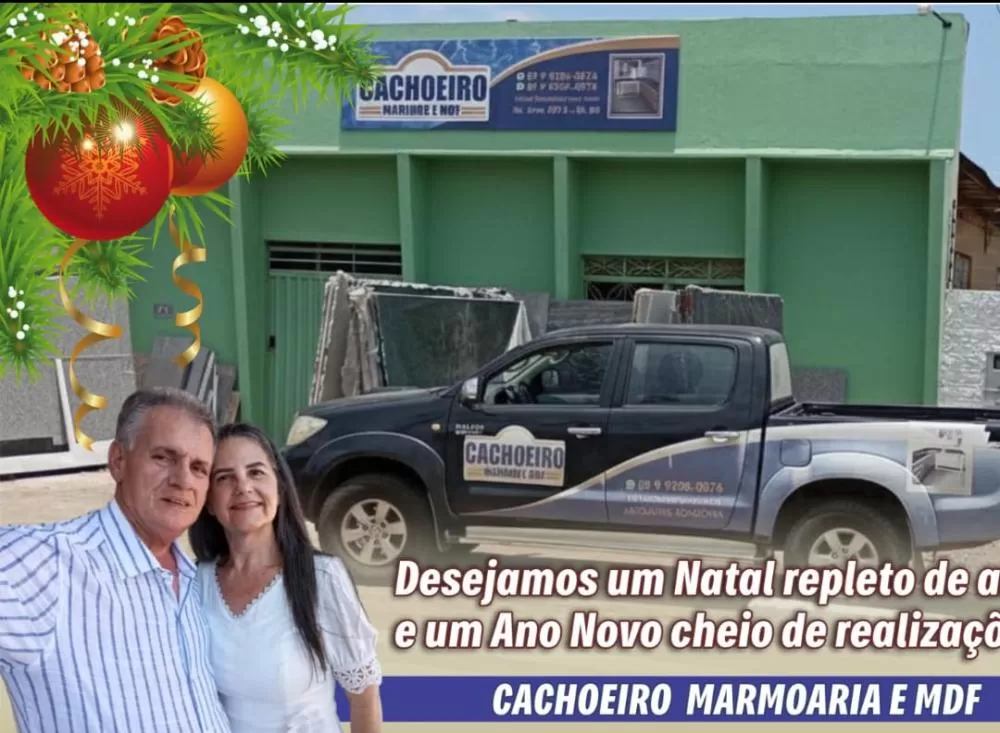 Marmoraria Cachoeiro deseja um Natal cheio de amor e um Ano Novo repleto de alegria e realizações